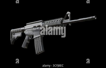 3d rendu de carabine de fusil d'assaut isolé M4 Banque D'Images