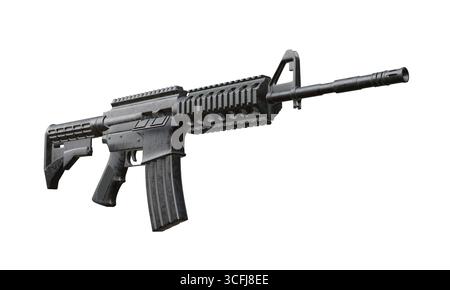 3d rendu de carabine de fusil d'assaut isolé M4 Banque D'Images