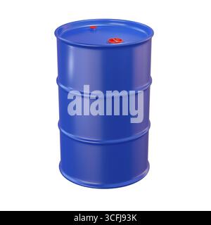 Rendu 3d isolé du baril de pétrole dans le drapeau Banque D'Images