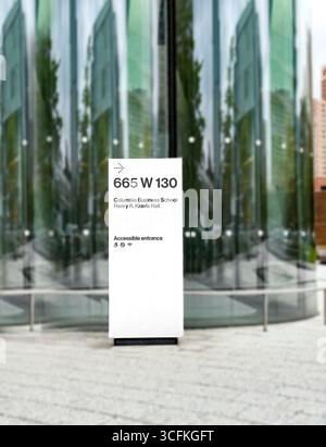 Henry R. Kravis Hall, détail extérieur du bâtiment, Columbia University Business School, Columbia University Campus, Manhattanville, 665 West 130th Street Banque D'Images