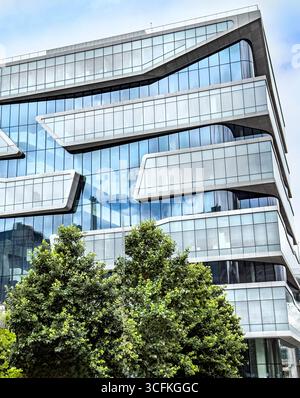 Henry R. Kravis Hall, extérieur du bâtiment, Columbia University Business School, Columbia University, Manhattanville Campus, 665 West 130th Street, West Banque D'Images