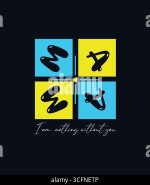 Maman je ne suis rien sans toi t-shirt design Illustration de Vecteur