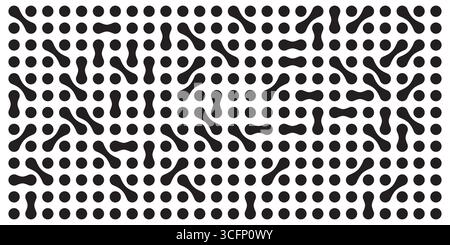 Metaball noir et blanc fond vectoriel. Modèle de blobs connectés à morphing liquide. Toile de fond géométrique Organic Tech. Illustration de Vecteur