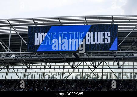 Une vue détaillée du Hill Dickinson Stadium avant le match de premier League Everton vs Brighton et Hove Albion au Hill Dickinson Stadium, Liverpool, Royaume-Uni, 24 août 2025 (photo de Mark Cosgrove/News images) Banque D'Images