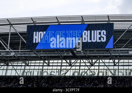 Liverpool, Royaume-Uni. 24 août 2025. Une vue détaillée du Hill Dickinson Stadium avant le match de premier League Everton vs Brighton et Hove Albion au Hill Dickinson Stadium, Liverpool, Royaume-Uni, 24 août 2025 (photo par Mark Cosgrove/News images) à Liverpool, Royaume-Uni le 24/08/2025. (Photo de Mark Cosgrove/News images/SIPA USA) crédit : SIPA USA/Alamy Live News Banque D'Images