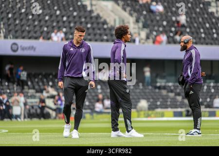Londres, Royaume-Uni. 24 août 2025. Manchester United Benjamin Sesko (30) lors du match Fulham FC contre Manchester United FC English premier League à Craven Cottage, Londres, Royaume-Uni le 24 août 2025 crédit : Megan Ewens/Every second Media crédit : Every second Media/Alamy Live News Banque D'Images