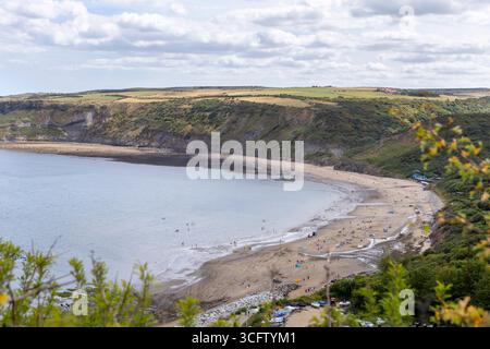 Runswick Bay dans le Yorkshire du Nord, Angleterre Banque D'Images