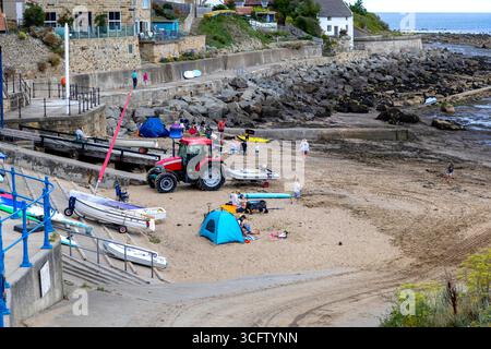 Runswick Bay dans le Yorkshire du Nord, Angleterre Banque D'Images
