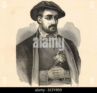 Robert Dudley, 1er comte de Leicester, homme d'État anglais et favori de la reine Elizabeth I. Banque D'Images