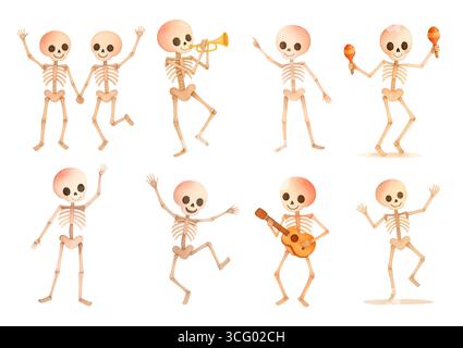 Cute Halloween Pack – Kawaii Spooky Clipart Set Banque D'Images