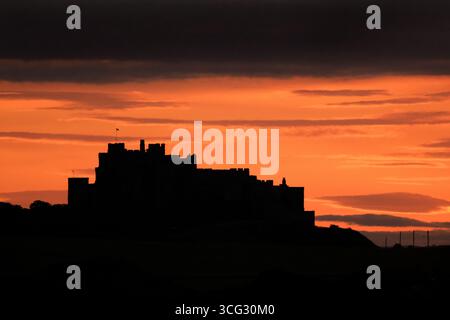 Fin de soirée à Seahouses, Northumberland, Royaume-Uni. Banque D'Images