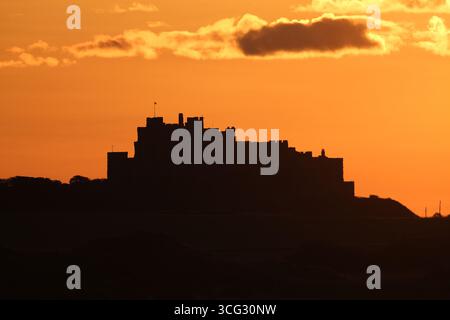 Fin de soirée à Seahouses, Northumberland, Royaume-Uni. Banque D'Images