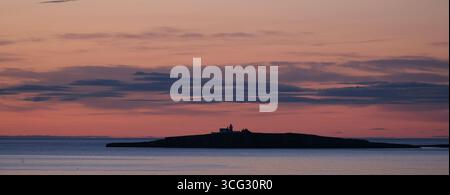Fin de soirée à Seahouses, Northumberland, Royaume-Uni. Banque D'Images