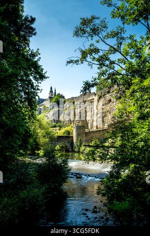 Les remparts de la ville de Luxembourg Banque D'Images