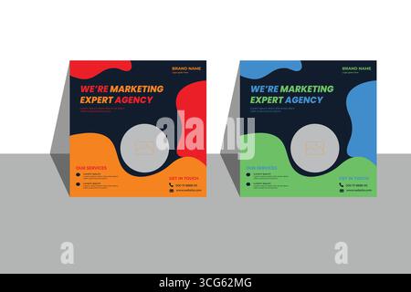 Conception de publications sur les réseaux sociaux Illustration de Vecteur