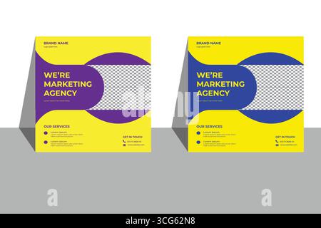 Conception de publications sur les réseaux sociaux Illustration de Vecteur