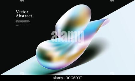 Des formes abstraites dynamiques et attrayantes avec des couleurs et des textures éclatantes qui captivent Illustration de Vecteur