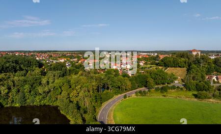 Luftbildaufnahme Harzgerode Selketal Harz Banque D'Images