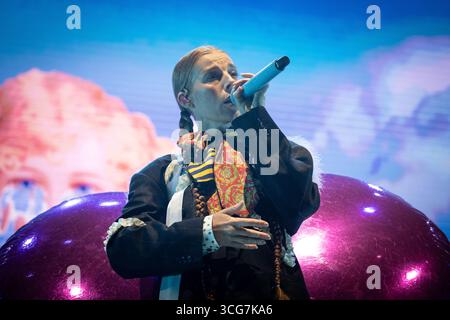 Trondheim, Norvège. 15 août 2025. La chanteuse norvégienne Gabrielle donne un concert lors du festival de musique norvégien Pstereo Festival 2025 à Trondheim. Banque D'Images