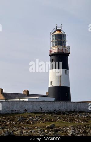 phare de tory island enseigner un tsolais tory island comté donegal république d'irlande Banque D'Images