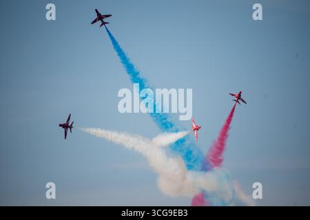 Headcorn Battle of Britain Airshow Red Arrows Banque D'Images