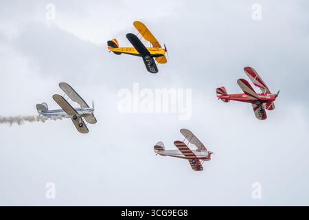 IWM Duxford Summer Airshow Stampe formation Team Banque D'Images