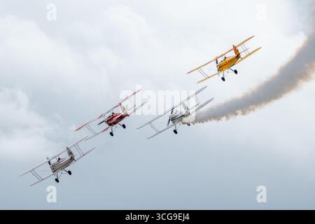 IWM Duxford Summer Airshow Stampe formation Team Banque D'Images