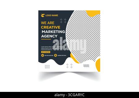 Modèle professionnel de bannière de médias sociaux d'entreprise Marketing numérique Post Design illustration vectorielle Illustration de Vecteur