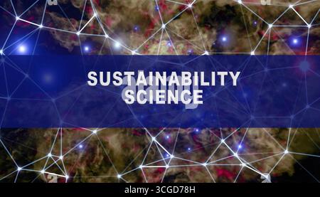 Durabilité la science vise à comprendre et à promouvoir le développement durable dans les domaines écologique, social et économique. Banque D'Images