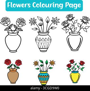Page de livre de coloriage pour enfants | Fun Printable Activity Fiches Illustration de Vecteur