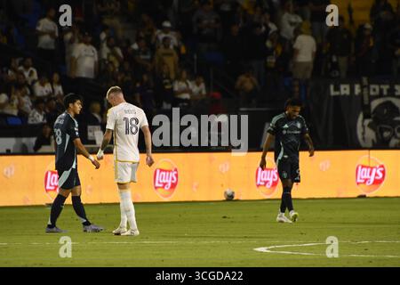 Los Angeles, Californie, États-Unis. 27 août 2025. LA Galaxy vs Seattle Sounders lors de la demi-finale de la Leagues Cup 2025 au Dignity Health Sports Park crédit : camilo torres/Alamy Live News Banque D'Images