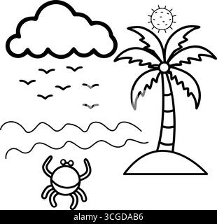 Chenilles colorées mignonnes pour le traçage et la coloration isolées sur fond blanc Illustration de Vecteur