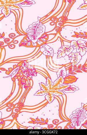 Bordure traditionnelle de cachemire. Imprimé cachemire ornemental pour la conception textile Illustration de Vecteur