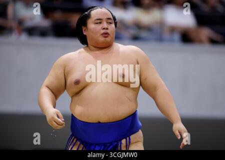 Tokyo, Japon. 28 août 2025. Kotoshoho Sumo : tournoi de sumo Tachikawa Tachihi à l'Arena Tachikawa Tachihi à Tokyo, Japon . Crédit : Naoki Nishimura/AFLO SPORT/Alamy Live News Banque D'Images