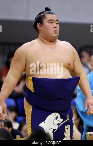 Tokyo, Japon. 28 août 2025. Shonannoumi Sumo : tournoi de sumo Tachikawa Tachihi à l'Arena Tachikawa Tachihi à Tokyo, Japon . Crédit : Naoki Nishimura/AFLO SPORT/Alamy Live News Banque D'Images