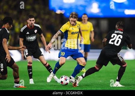 Broendby, Danemark. 28 août 2025. Daniel Wass (10 ans) de Broendby IF vu lors du match de qualification de l'UEFA Conference League entre Broendby IF et Strasbourg au Broendby Stadion à Broendby. Crédit : Gonzales photo/Alamy Live News Banque D'Images