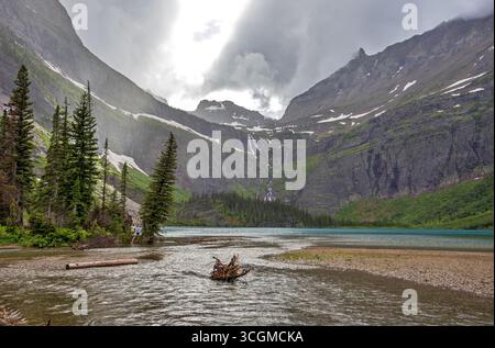 Lac Grinnell dans le parc national des glaciers Banque D'Images