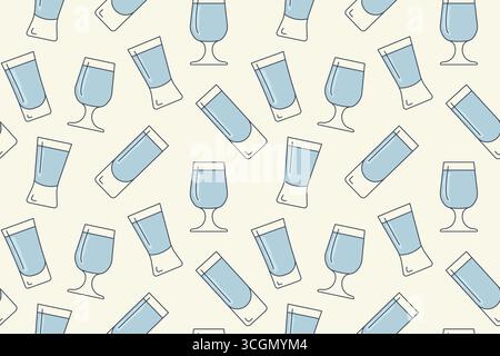modèle sans couture avec des plans de vodka ou de tequila ; fond de fête d'été - illustration vectorielle Illustration de Vecteur