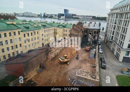 Démolition urbaine et processus de construction dans l'environnement urbain moderne et au-delà Banque D'Images