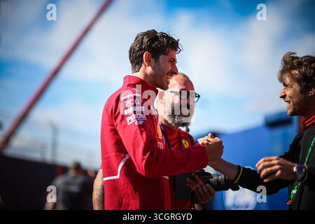 Antonio Giovinazzi, (ITA) 24H du Mans 2023 vainqueur pour Ferrari et ancien pilote f1 avec Alfa Romeo Sauber, pilote de réserve et d'essai pour Ferrari F1, d. Banque D'Images