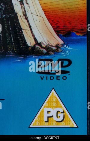 Classification PG sur le boîtier du DVD - assistance parentale Banque D'Images