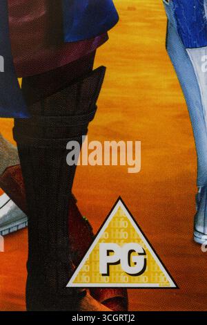 Classification PG sur le boîtier du DVD - assistance parentale Banque D'Images