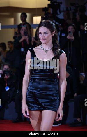 Venezia, Italie. 28 août 2025. Tapis rouge du film 'Jay Kelly' au 82ème Festival du film de Venise à VeniceShailene Woodley assiste au tapis rouge du film 'Jay Kelly' au 82ème Festival du film de Venise à Venise. Crédit : SOPA images Limited/Alamy Live News Banque D'Images