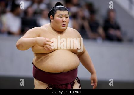 Tokyo, Japon. 28 août 2025. Atamifuji Sumo : tournoi de sumo Tachikawa Tachihi à l'Arena Tachikawa Tachihi à Tokyo, Japon . Crédit : Naoki Nishimura/AFLO SPORT/Alamy Live News Banque D'Images