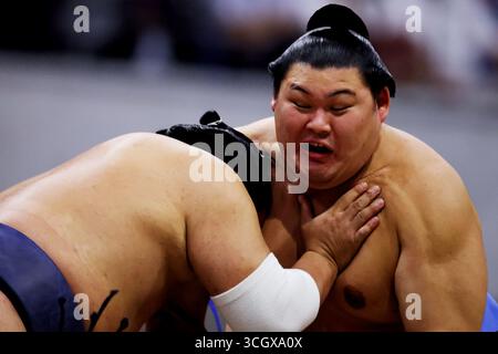 Tokyo, Japon. 28 août 2025. Onosato Sumo : tournoi de sumo Tachikawa Tachihi à l'Arena Tachikawa Tachihi à Tokyo, Japon . Crédit : Naoki Nishimura/AFLO SPORT/Alamy Live News Banque D'Images