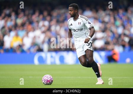 Ryan Sessegnon de Fulham lors du match de premier League Chelsea vs Fulham à Stamford Bridge, Londres, Royaume-Uni, 30 août 2025 (photo par Harvey Murphy/News images) Banque D'Images