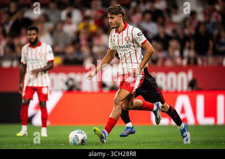 Gérone, France, Espagne. 30 août 2025. Hugo RINCON de Gérone lors du match de LaLiga entre Girona FC et Sevilla FC au stade Montilivi le 30 août 2025 à Gérone, Espagne. (Crédit image : © Matthieu Mirville/ZUMA Press Wire) USAGE ÉDITORIAL SEULEMENT ! Non destiné à UN USAGE commercial ! Banque D'Images