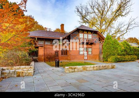 Hartford, USA - 27 octobre 2015 : maison Mark Twain à Hartford, Connecticut. L'ancienne maison de Mark Twain sert aujourd'hui de musée. Banque D'Images