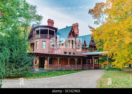 Hartford, USA - 27 octobre 2015 : maison Mark Twain à Hartford, Connecticut. L'ancienne maison de Mark Twain sert aujourd'hui de musée. Banque D'Images