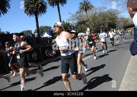 Sydney, Australie. 31 août 2025. Environ 35 000 personnes auraient participé au marathon de Sydney en 2025. La course de cette année est une première dans le cadre de la série des majors mondiaux. Crédit : Richard Milnes/Alamy Live News Banque D'Images